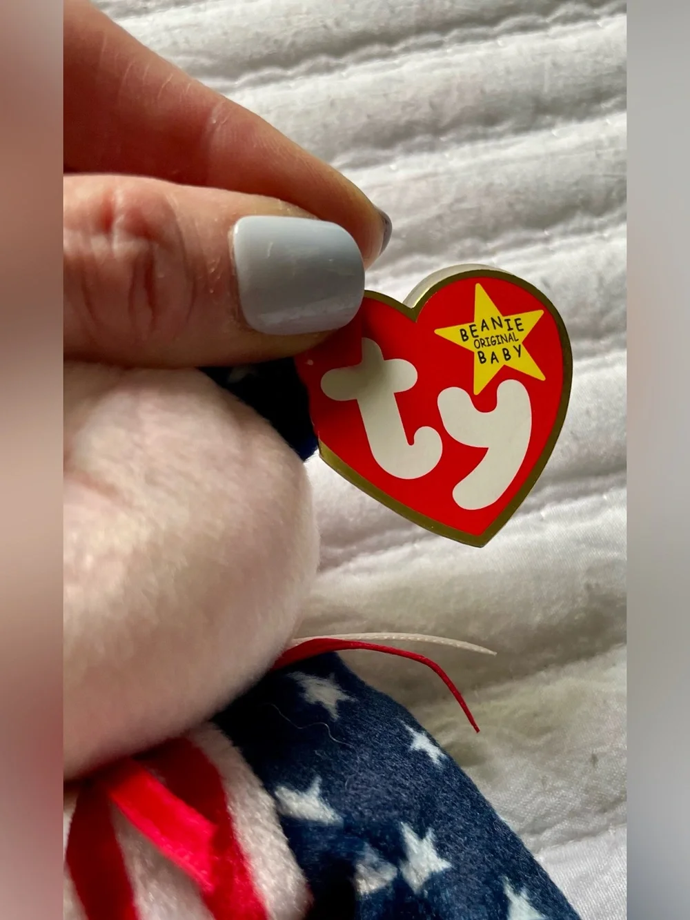 Vintage 1999 Beanie Babies Spangle Bear - Picture 4 of 8